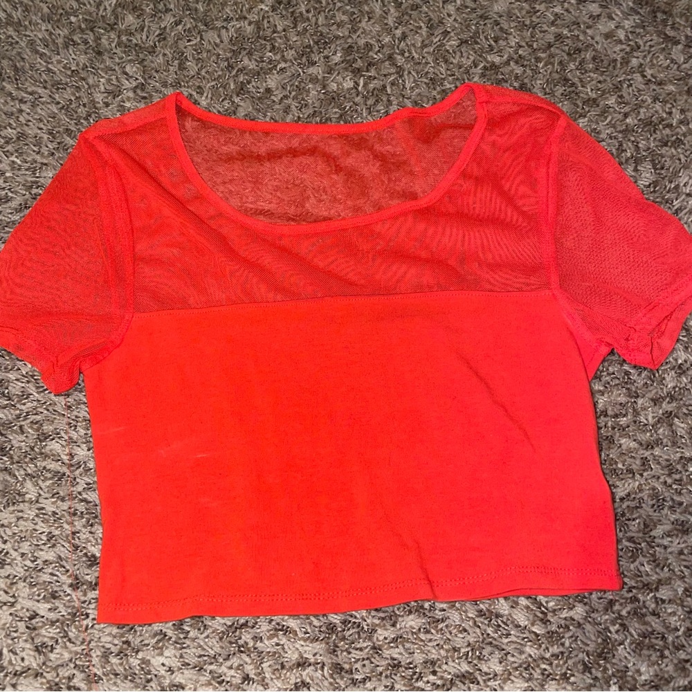 Orange crop top